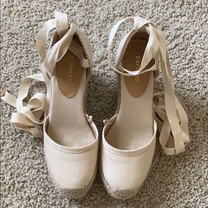 Express Tie Up Espadrille Wedges